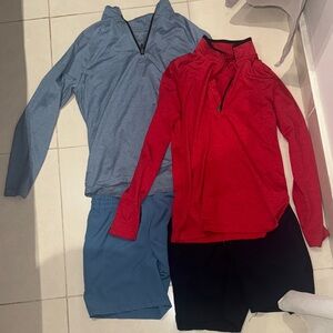 Old Navy Active Blue Quarter-Zip Top